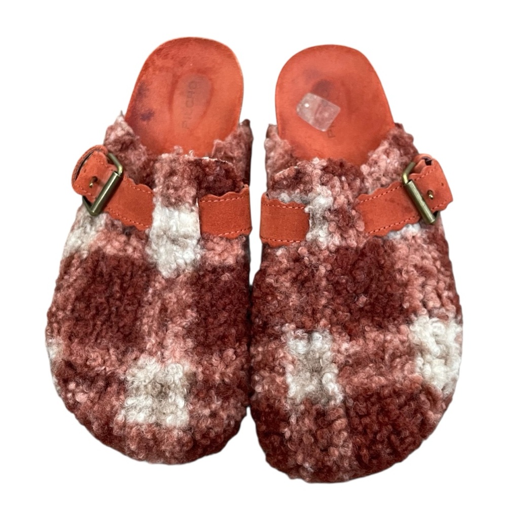 Anthropologie Pilcro Plaid Sherpa Clogs Size 9 - Picture 4 of 12